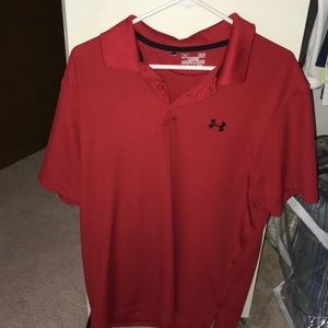 Under Armor Red Collard shirt